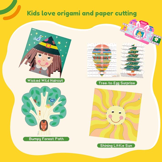 JoyCat Scissor Skills Activity Kit, Toddler Scissors Ages 3-5, Holiday | Preschool workbook with 34 holiday activities, scissors for kids and glue for festive toddler crafts across 4 skill levels.