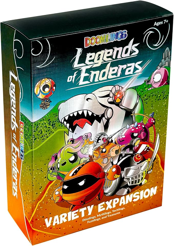 Doomlings Card Game: Legends of Enderas Variety Expansion – 120 New Cards, 5-in-1 Bundle (Mythlings, Techlings, Dinolings, Fuzelings & Treasures) | Ages 8+, 2–6 Players