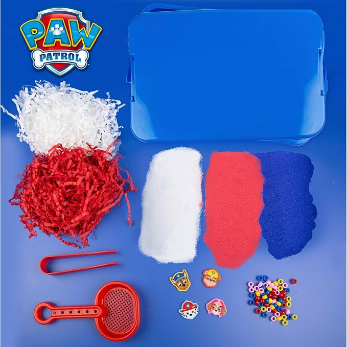 Official Paw Patrol Seek & Find Sensory Bin, Ready-to-Use Sensory Toys, Sensory Bin for Kids with Lid, Play Sand, Scoops & Tongs, Sensory Toys for Toddlers 3-4
