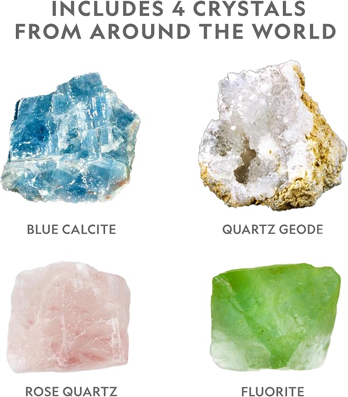 National Geographic Mega Crystal Growing Kit with 6 Crystals for Kids 8-12 | Glow-in-the-Dark Crystal, Light-Up Night Display, 5 Additional Colors, Real Crystal Specimens, Science Kit, Birthday Gift