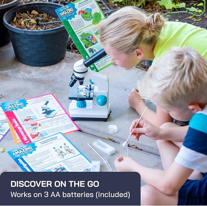 Omano Juniorscope Microscope for Kids – Microscope Kit for Kids 8+ for Science Microscope Experiments – Kids Microscope Kit that Encourage STEM Exploration – Beginner Microscope for Kids 8+