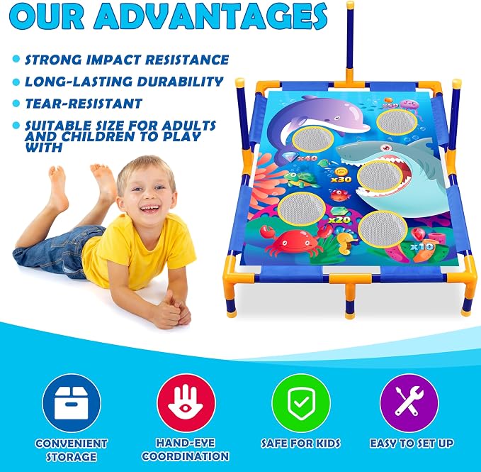 Animal Bean Bag Toss Game Toy Outdoor Toss Game | Family Party Party Supplies for Kids, Gift for Boys Birthday or Christmas for Toddlers Ages 3 4 5 6 Year Old