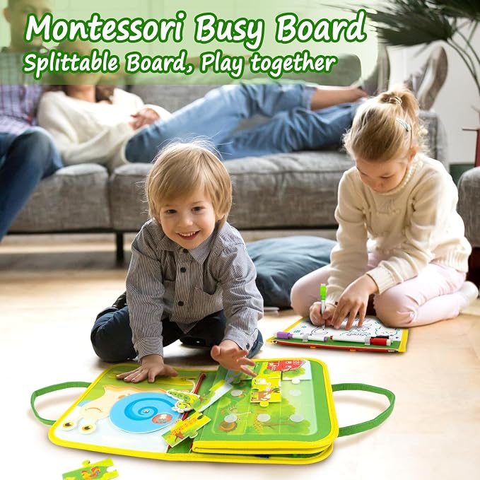Letoya Toddler Busy Board, Farm Busy Book Montessori Toys for Toddlers