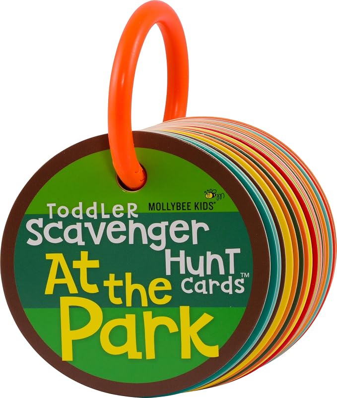 Toddler Outdoor Scavenger Hunt Cards at The Park, Toddler Games, Gifts for Ages 2, 3, 4