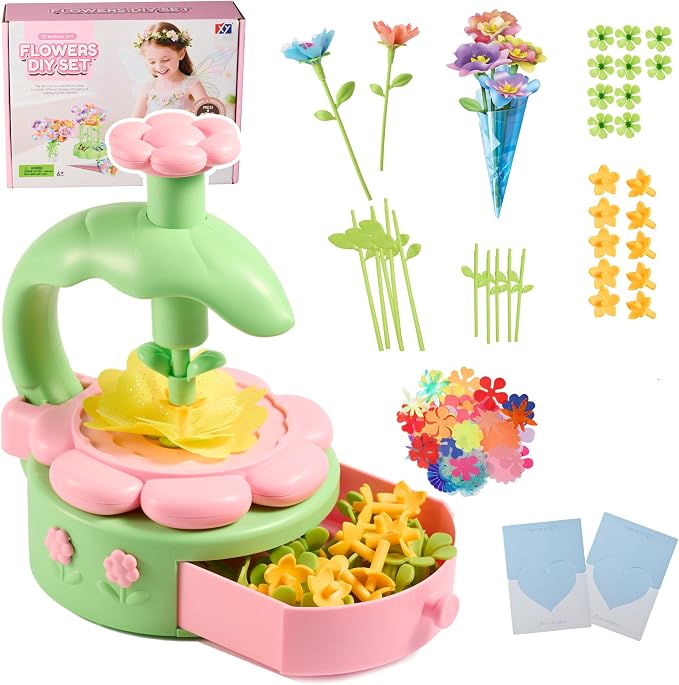 POP JOY DIY Paper Flower Craft Kit for Kids, Make Flower Bouquets | Create colorful paper flower bouquets with this DIY craft kit, perfect for creative play, learning, and gifting.