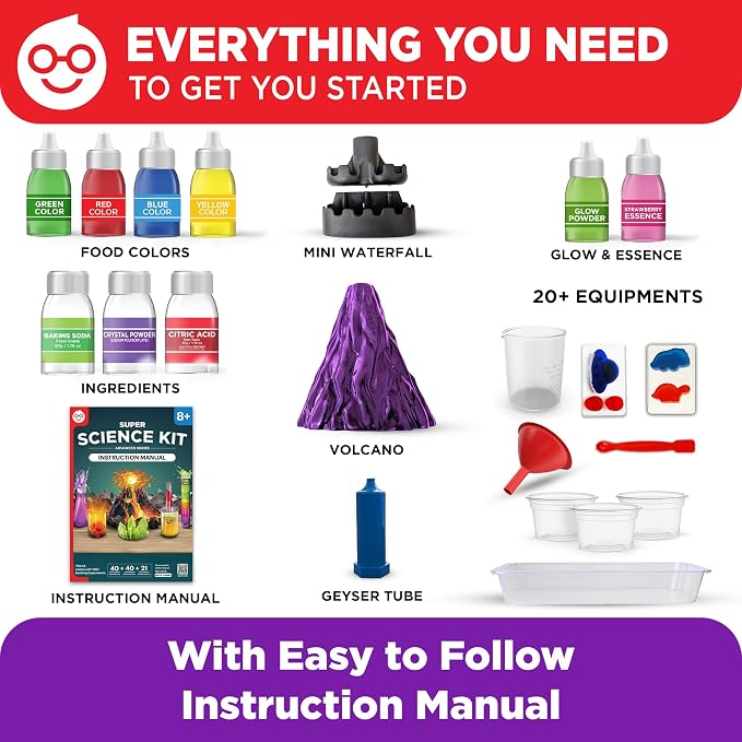 Doctor Jupiter Super Science Experiments Kit for Kids Ages 8+ | Science Kits for Kids Ages 8-12, Birthday Gift Ideas for Boys & Girls 8, 9, 10, 11, 12 Year Olds, STEM Educational Toys