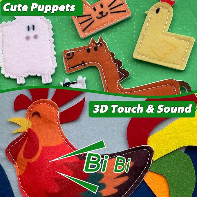 Cobelae Busy Book for Toddlers 1-3, Montessori Toys for 1 Year Old | Busy Board Quiet Activity Books,Travel Toys for Kid,Soft & Durable Felt Material,Fine Motor & Cognitive Development
