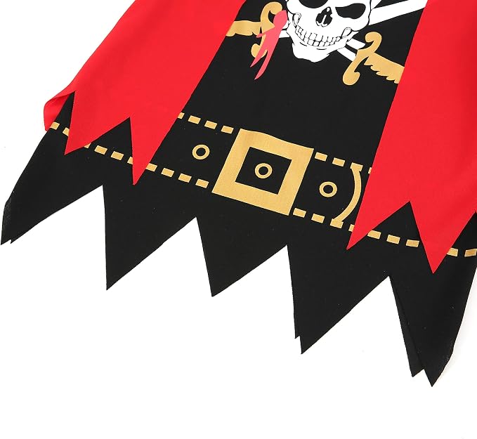 Lingway Toys Kids Pirate Costume,Boys Pirate Role Play Dress Up Set | Perfect for Halloween & School Pirate Day & Cruise Pirate Night Party