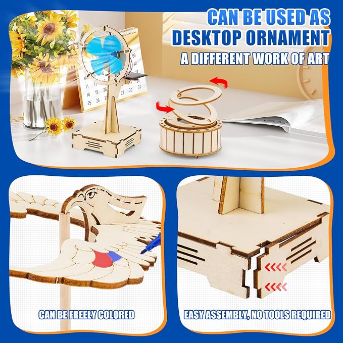 LUCKY GUESS 8 in 1 STEM Science Kit for Kids, Solar & Physics Experiments | Wooden STEM Kit for Kids, Building Kits, Solar Powered Car, No Batteries, No Tools, CPC & ASTM Certified, Ages 8-14, Gift Box