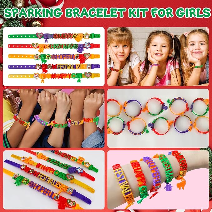 Friendship Bracelet Making Kit, DIY Jewelry Kit for Kids Ages 5-12 | Art & Craft Kits for Girl, Snap-On Design, Adjustable Strap, Personalized Name Bracelets, Sleepovers, Parties, Birthday Gifts