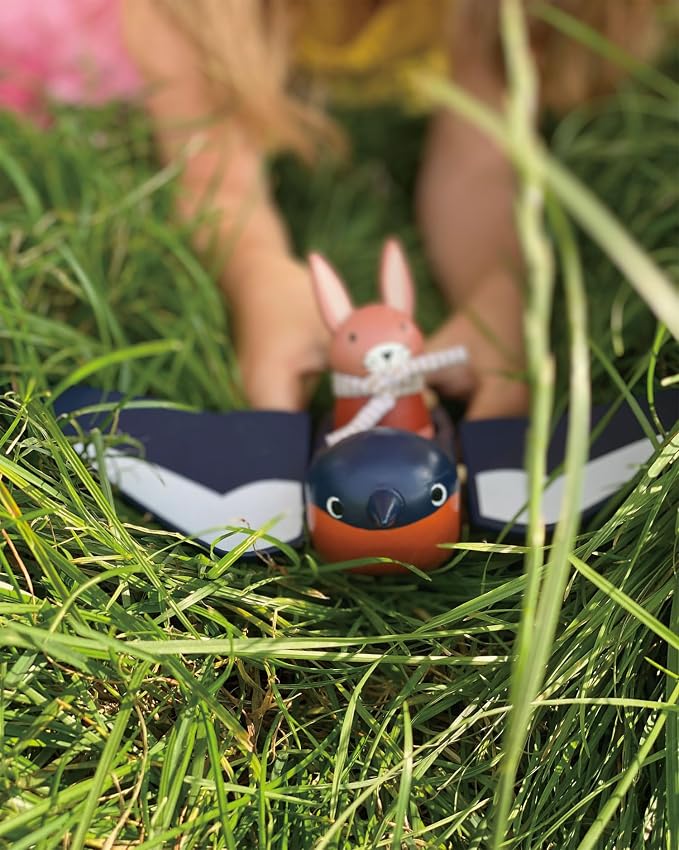 Tender Leaf Toys - Swifty Bird - Solid Wood Bird Toy with Removeable Bunny Character - Open-Ended Play Toy for Toddler Boys and Girls - Explore Role-Play and Imagination - Age 3+