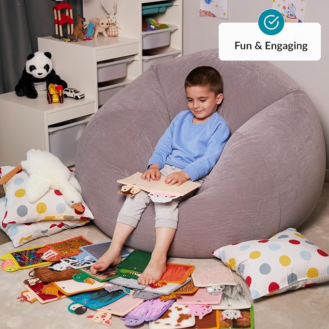ODOXIA 24-Pack Sensory Mats Texture Children | Material Tiles | Pads for Autism | Helps with Special Needs Kids | Playful Learning Toys for Toddlers