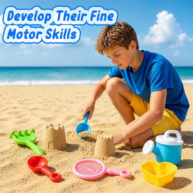 46 PCS Sensory Bin Filler Tools – Fine Motor Skills Development Kit with Scoops, Tweezers, Tongs, Shovels, Funnel,Sensory Bin Accessories for Sorting Counting