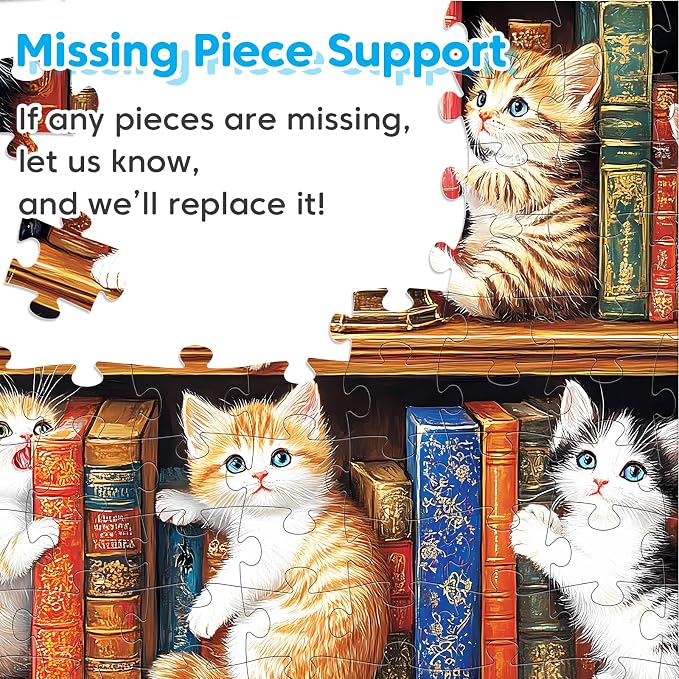 4-Pack 100 Piece Puzzles for Kids Ages 4-6 6-8 8-10 Year Old - Lovely Cats & Bear & Dogs Large Piece Jigsaw Puzzles, Kids Puzzles Learning Educational Toys Christmas Puzzle Gifts for Boys Girls