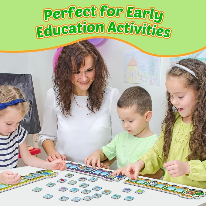Quilinz Magnetic Sorting Toys,Animal&Vegetable&Fruit&Food&Ball Fridge Magnets for Kids,Recognition Games,Toddler Magnets for Refrigerator Whiteboard,Matching Game,Preschool Learning Activity