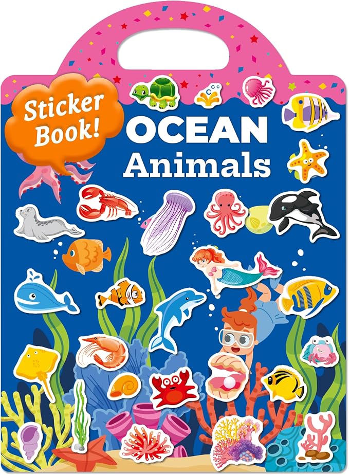 Benresive Reusable Sticker Book for Toddlers, Stickers for Kids, Travel Toy | Toddler Toys, Boys Girls Birthday Gifts, Airplane & Road Trip Essentials Kids, No Mess Waterproof Toddler Crafts Activities