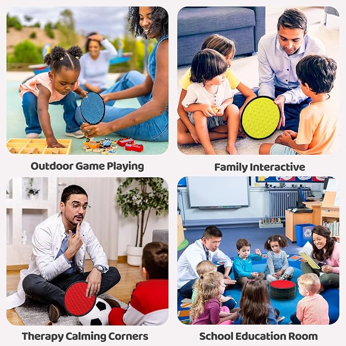 Upgraded 16 Set Sensory Mats, Mixed Colors Sensory Toys for Kids with Autism, Tactile Wall Panel Montessori Toy, Educational Toys for 3 Year Old, Toddler Learning Classroom Supplies Gift(8.3 Inch) | Designed for children with autism and young learners,...