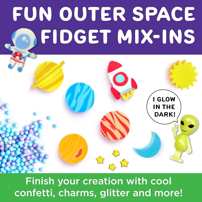 Creativity for Kids Super Squish Fidget Bag: Outer Space - DIY Craft Kits for Boys and Girls, Sensory Toys, Galaxy Slime Space Toys and Gifts for Kids (Ages 6+)