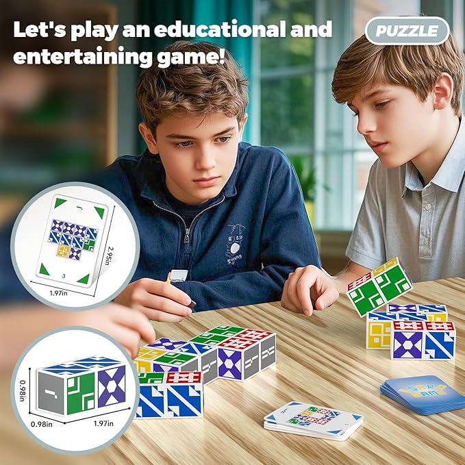 BBnote Matching Puzzle Game for Kids & Adults, Family Board Games Block for Boys & Girls Ages 6-8 8-12, 3+ Player Card Puzzles for Children 6+ Year Olds