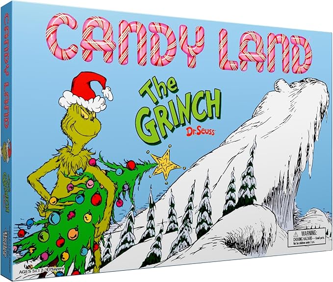 Candy Land: The Grinch Board Game, Play as Who-Ville Characters and Race to Mt. Crumpit, Classic Preschool Game for Kids and Families, Ages 5+, 2-4 Players, Officially Licensed Dr. Seuss Merchandise
