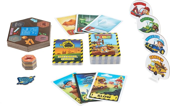 Construction Kids Cooperative Board Game Fun for Kids Ages 4+, 2-4 Players | Fun cooperative building game, kids work together to complete projects. Easy to learn, perfect for family time together.
