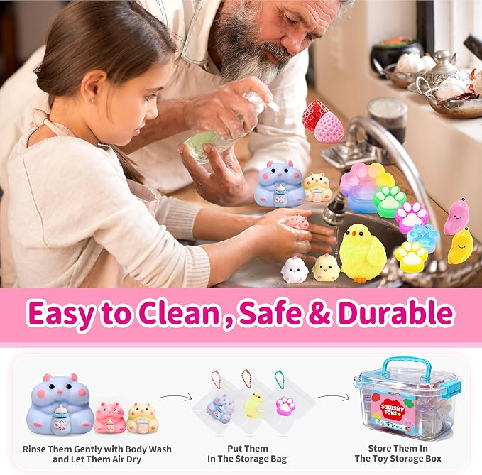 15Pack Taba Squishy Toys Kit -Squishy Fun Box-Squishy Fidget Squeeze Toys | Taba Squishy Party Favors for Kids 8-12-Cute Squishies Stress Relief Toys for Girls 6-8-10-12 Year Old Girls Birthday Gifts
