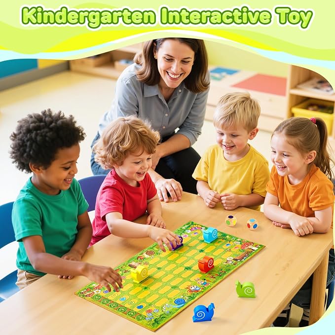 Snail's Pace Race Game, Classic Board Game for 2-6 Players, Ages 3-6 | Family Game, Montessori Toys for 3 4 5 6 Year Olds, Fine Motor Skills Toy, Gifts for Boys & Girls Ages 3+