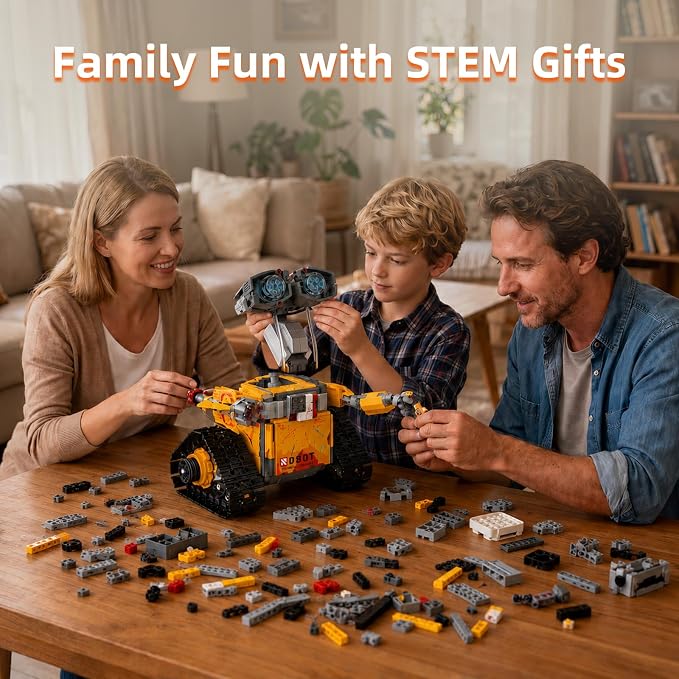 5in1 STEM Robot Building Kit, Remote & App Control, 600+ Pieces, Creative Coding Toy Gift for Kids Boys Girls Age 6-13