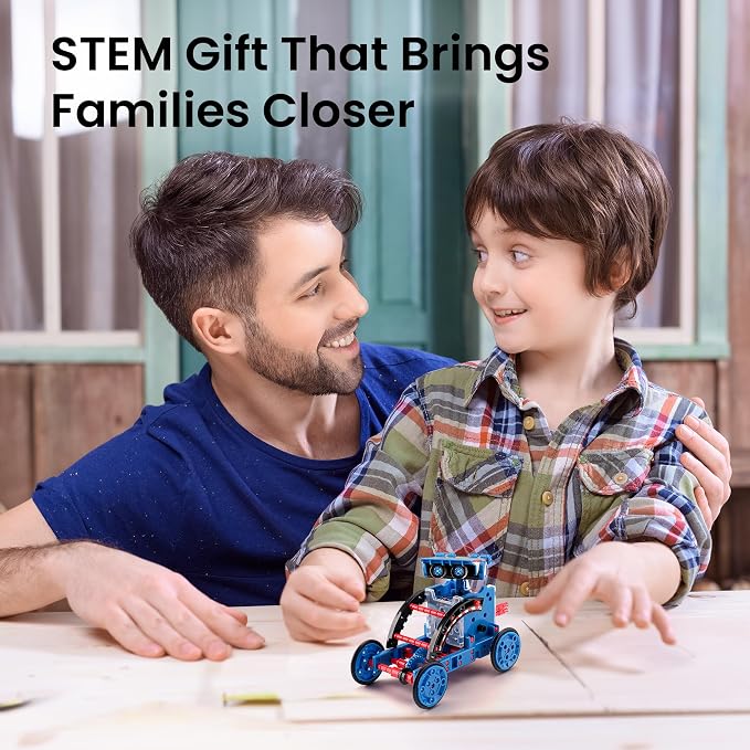 Sillbird STEM Solar Robot Building Kit, 12-in-1 Gift for Boys Ages 8-13 | Powered by the Sun, Engineering Skills, DIY Educational Birthday Presents for Kids, Buildable Learning Set, 190 Pieces