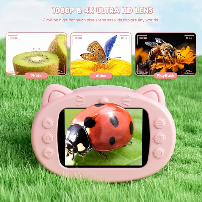 Kids Digital Microscope, 1000X with 2.4" IPS Screen | Explore Tiny Details with 1000X Magnification, a Bright 2.4" IPS Display, and Photo & Video Recording