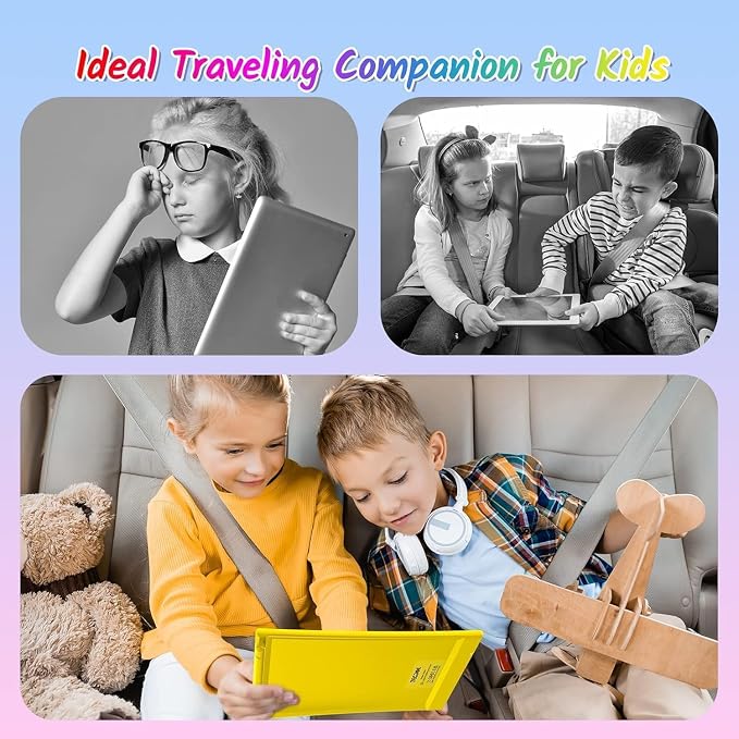 TECJOE 10 Inch 2 Pack LCD Writing Tablet for Kids, Mess Free Drawing Tablet | Colorful Drawing Pad, Travel Road Trips Essential, Quiet Time, Learning Toys Birthday Gifts for Boys Girls Ages 3-8