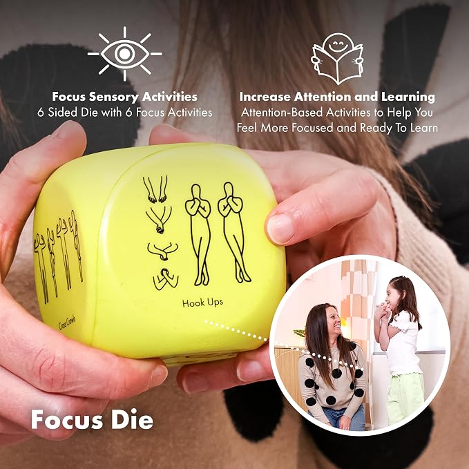 Sensory Activity Dice for Kids and Adults | Fun and Effective Brain Breaks, Helps with Focus, Calm and Energy, Self Regulation for Kids, Occupational Therapist Approved