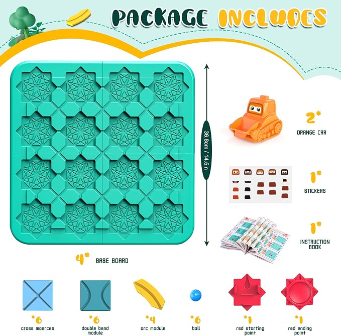 fygurso STEM Board Games for Kid, Puzzle Logical Builder Kids Toys, Preschool Montessori Brain Teasers Birthday for Kids 4-8 Years Old
