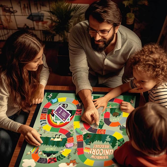 Rainbow Unicorn Rescue - Board Game for Kids Ages 4-8, Fun Family Board Games, Games for 4+ Year Olds, Kids Games for 4+ Year Old Birthday Gift, Unicorn Toy for Girls and Boys, Cooperative Board Games