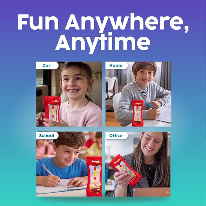 BUNMO Liquid Motion Bubbler Sensory Toy for Kids & Adults – Gentle Fidget Toy for Mindfulness – Stimulating Visual Sensory Experience – Colorful Bubble Fidget Timer for Desk & Travel - Red