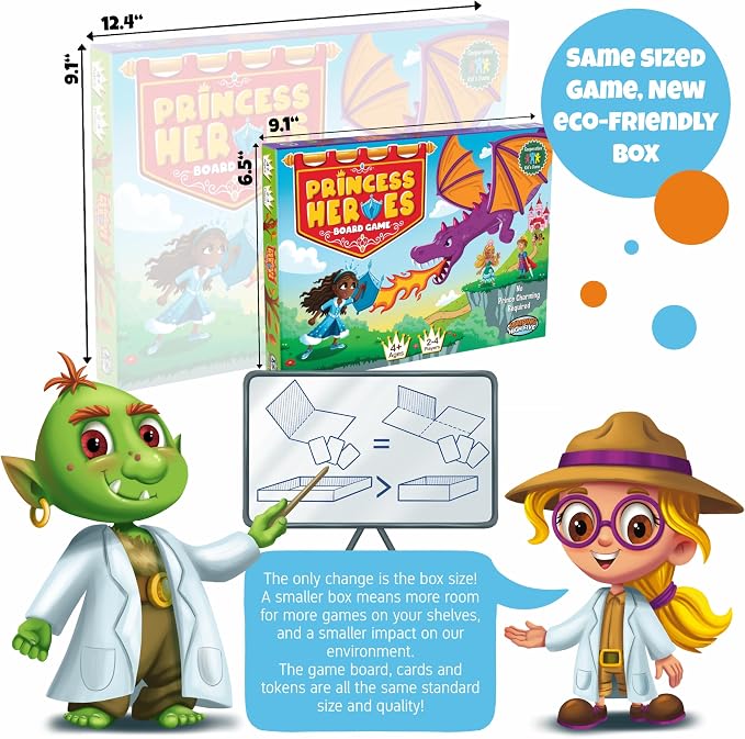 Princess Heroes Cooperative Board Game Kids Ages 4 and up, Help Princesses | Cooperative princess adventure. Kids work together to save the kingdom. Easy to learn and perfect for family fun time.