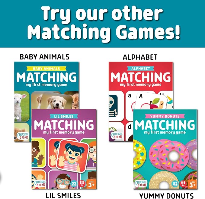 Chuckle & Roar Bath Matching Memory Game, Toddler Games, 52 Pc, Ages 3+ | ABC Letter Practice, Uppercase & Lowercase Letter Match, Drawstring Bag, Bathtub Pool & Dry Play, Foam Pieces Float & Stick