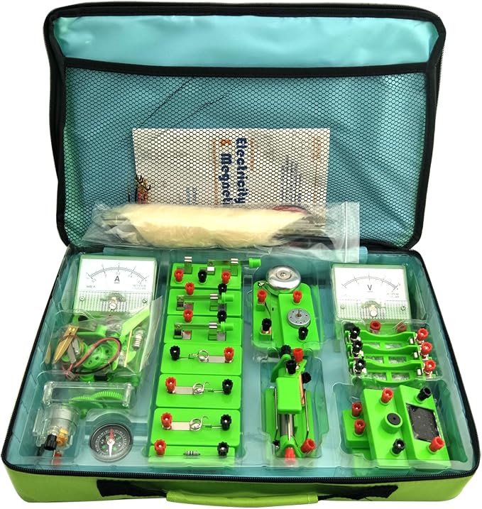 EUDAX School Physics Labs Basic Electricity Discovery Circuit and Magnetism Experiment Kits for High School Students Electromagnetism Elementary Electronics