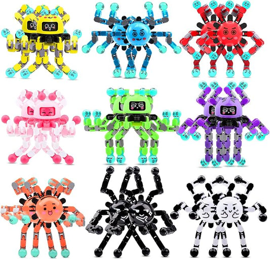 Transformable Fidget Spinner Toys for Kids and Adults,18 Pcs Travel Toys for Boys Girls Sensory Toy ADHD Stress Relief Toy,Party Favors Birthdays Gifts for Teens Road Trip Travel Essentials