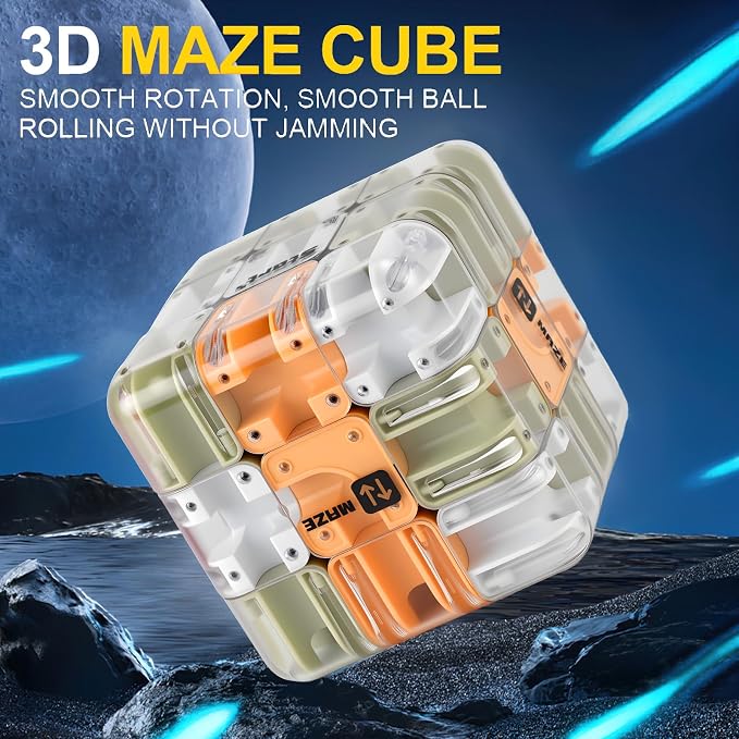 3D Puzzles, Brain Teaser Puzzles Toys Educational Learning Toys(Green) | Logical Thinking, Puzzle Maze Cube Easter Basket Stuffers Birthday Gifts Family Board Games Tabletop