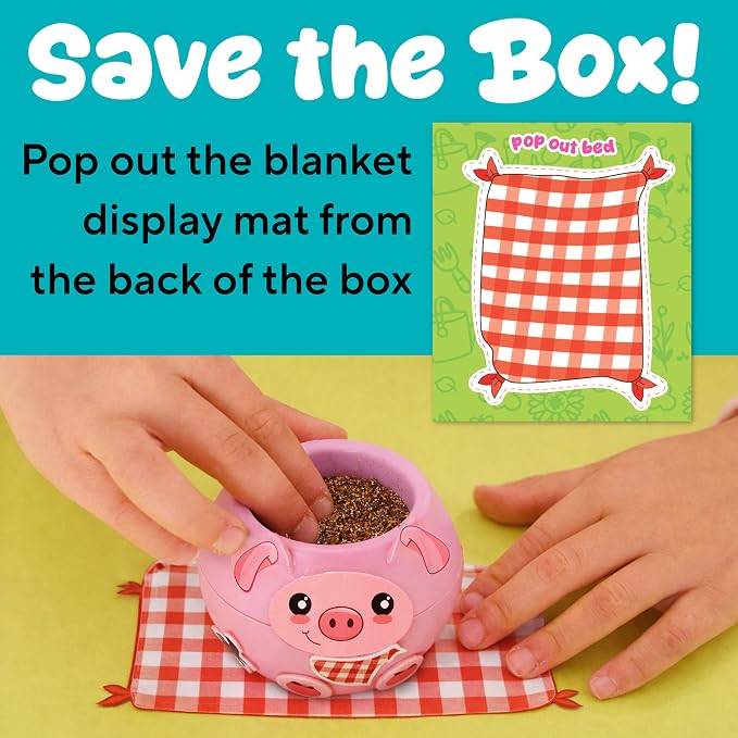 Creativity for Kids Plant-a-Pet Barnyard Pig Kit | Decorate, Plant & Grow Your Own Pet | Chia Seed Gardening Craft | Spring Crafts & Screen-Free Kids Activity (Ages 6+)