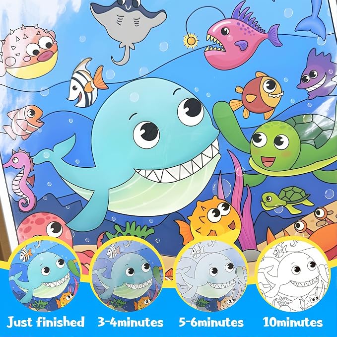 Bresdim Reusable Water Coloring Book for Toddlers Kids 3-5 | No Mess Water Painting Book with Water Pen,Quiet Activity Busy Books,Travel Toy Early Learning Gift for Boys Girls,24Pages