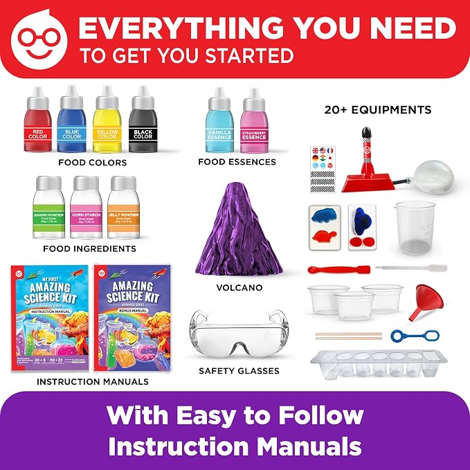 Doctor Jupiter My First Amazing Science Experiments Kit Ages 4+ | Birthday Gift Ideas for Boys & Girls 4, 5, 6, 7, 8 Year Olds, Science Kits for Kids Ages 5-7, STEM Educational Toys