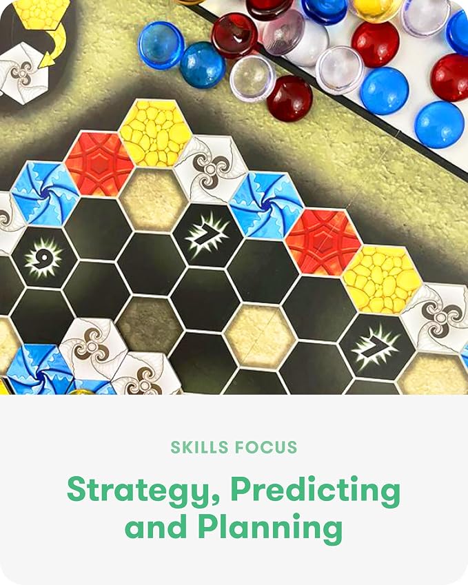 SimplyFun Matter Board Game – Area Control Strategy Game for Teens and Adults Ages 10+ – Includes Game Board, 92 Element Tiles, 56 Elementals, 14 Matter Tiles, 4 Player Screens, 2 Bags – 2-4 Players