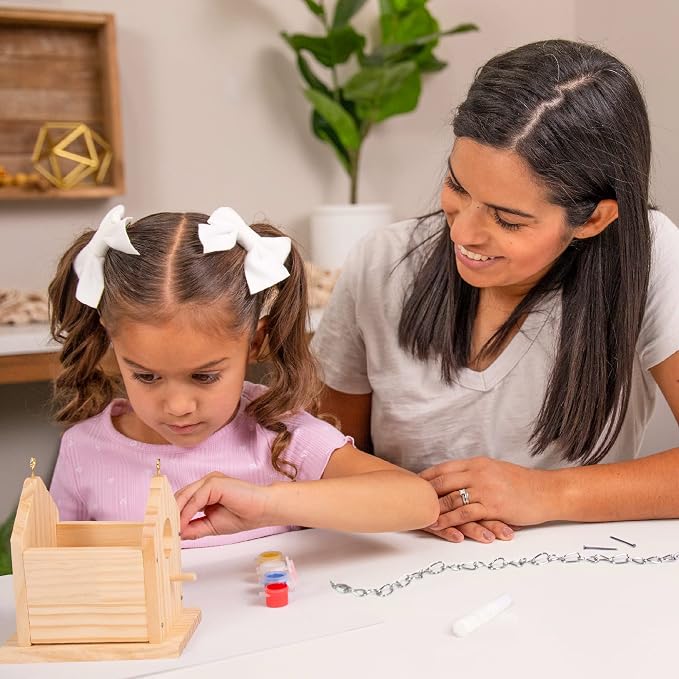 Hapinest Wooden Bird Houses to Paint and Build, Birdhouse Kit for Kids, Wood Painting Building Projects Fun Activities Arts and Crafts for Kids Ages 6-8 Girls Boys, DIY Bird House Kit 5-12 Years & Up