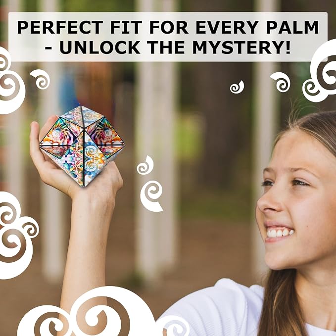 Shashibo OCTA Magnetic Puzzle Toy, Stress Relief Fidget Toy | 30+ Possible Shapes, Sensory Fidget Toy For Adults & Kids, Fun Shape Shifting Puzzle Toy For All Ages