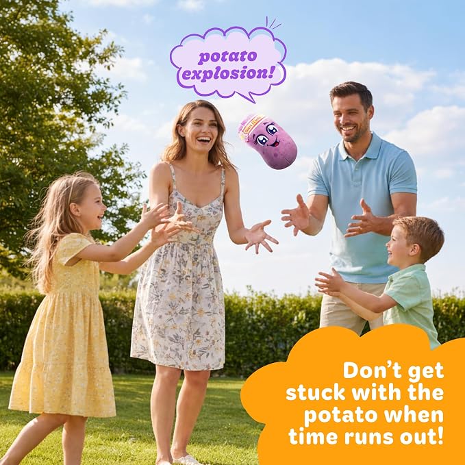 Move2Play, Pass The Potato | Hilariously Wild & Fun | Active Family Game for Kids Ages 3-8+ | Indoor Outdoor Toss Game | Party Games for Boys & Girls | Camping Travel Fun