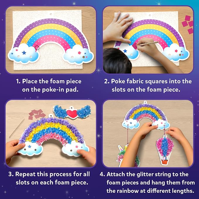 Skillmatics Poke-in Art – Magical Unicorns, Wood Craft Kit, Gift for Kids | Dream Decor, DIY Mess-Free Fun, Fine Motor Skills for Kids, Screen-Free, Travel Activity, Boys & Girls Ages 4, 5, 6, 7, 8, 9