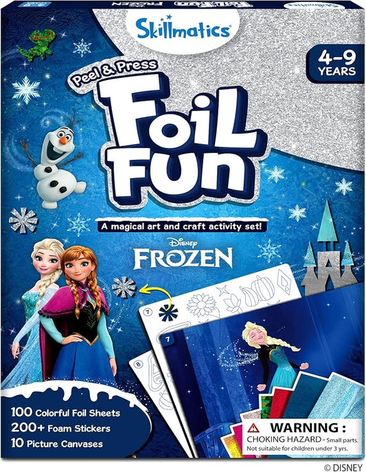 Skillmatics Foil Fun Disney Frozen, Foil Art & Craft Kit, Gift for Kids | Travel Toy, Mess-Free, 200+ Stickers, DIY Decor, For Fans of Elsa, Anna & Olaf, Girls & Boys Ages 4, 5, 6, 7, 8, 9