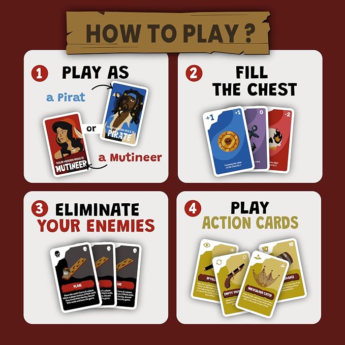 SAVANA Traitors Aboard - Award Winning Secret Identity Party Game - Fun, Bluffing and Betrayal | Easy to Learn, 15-Minute Round | Popular Games for 3-8 Players - Ages 10+